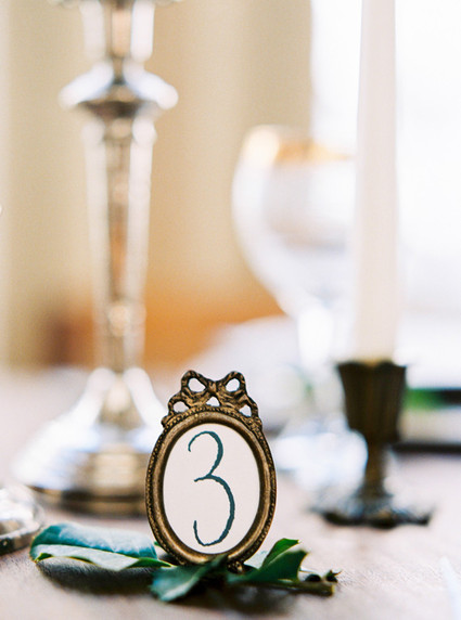 Vintage wedding table number