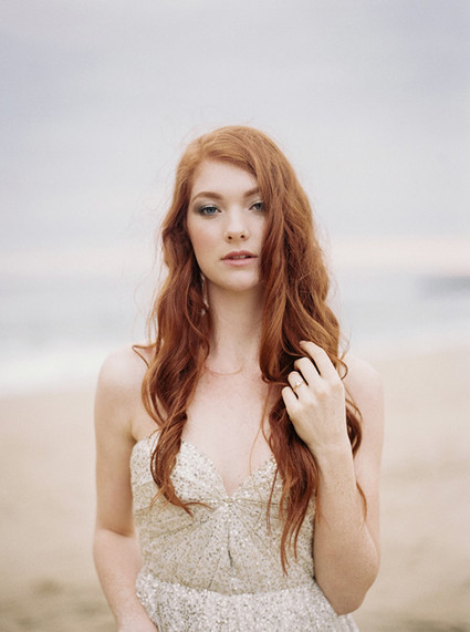 Gold Sarah Seven wedding dress