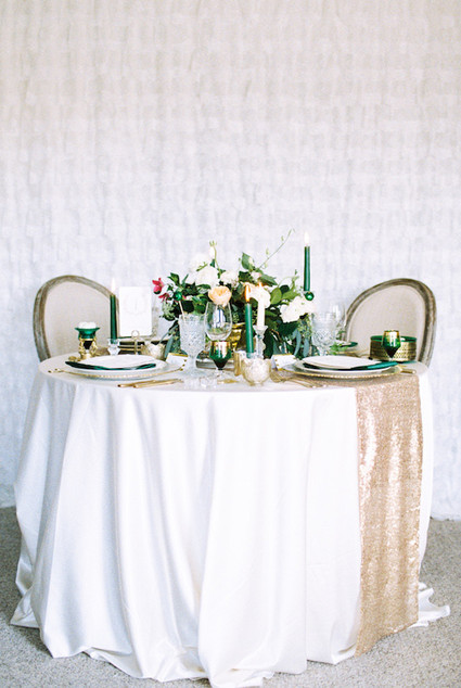 St. Patrick's Day wedding tablescape