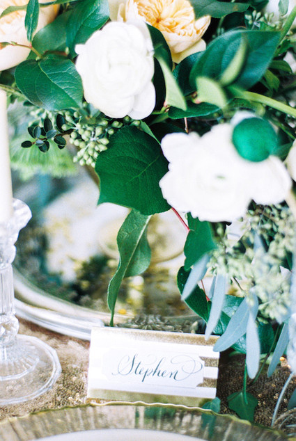 Gold escort card Inspiration