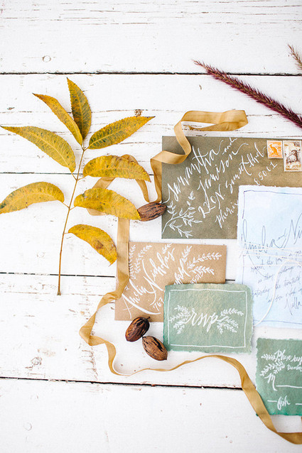 Rustic outdoor invitations