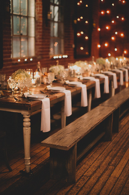 Gold and white tablescape