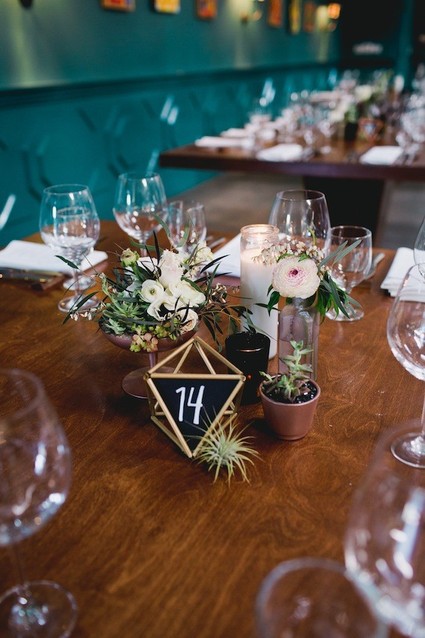 Geometric chalk table numbers Inspiration