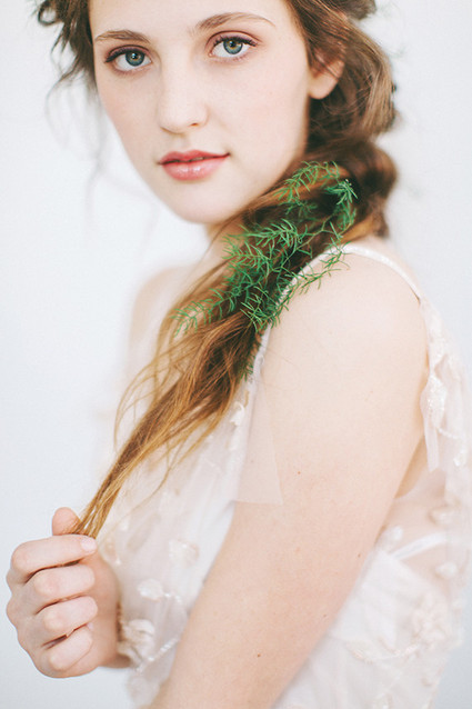 Loose braid with greenery Inspiration