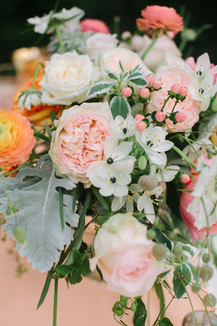 Pastel floral centerpiece