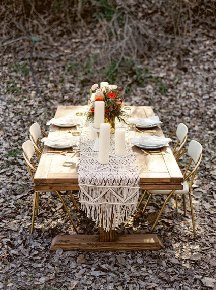 Modern Bohemian Wedding Tablescape Inspiration