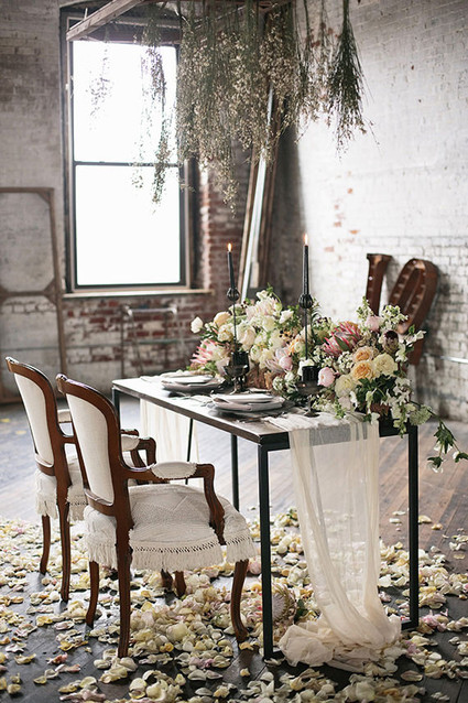 Industrial Wedding Flower Decor Inspiration