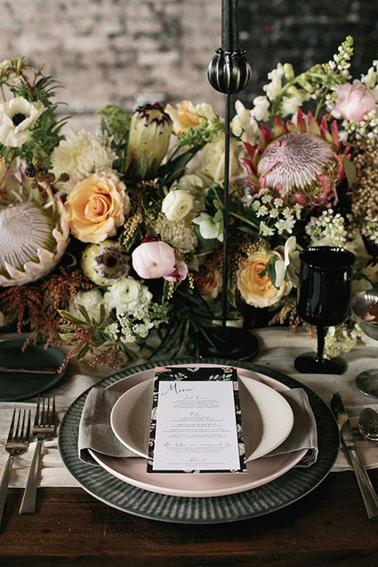Industrial Wedding Place Setting Inspiration