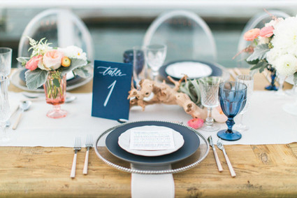Modern Nautical Wedding Tablescape