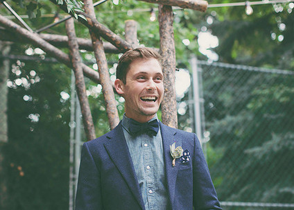 Backyard Utah Wedding Groom