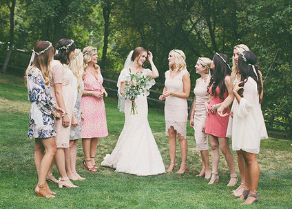Backyard Utah Wedding Bridesmaids