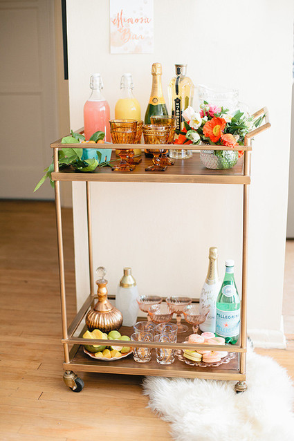 Gold bar cart