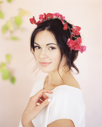 Modern Spring Bride Flower Crown Inspiration