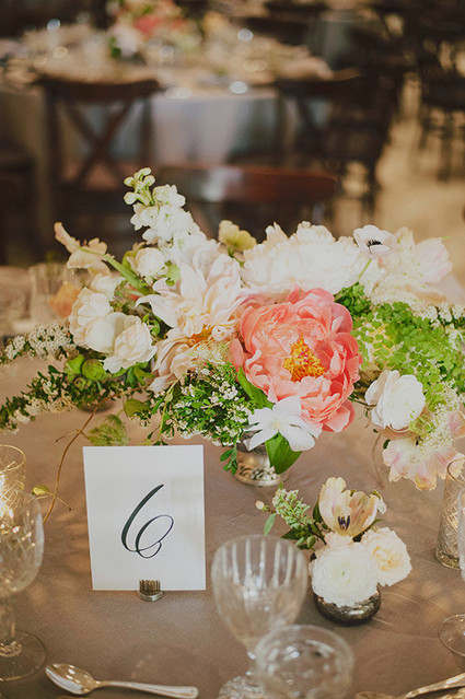 Black and white table number