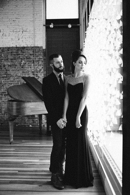Black and White Wedding Portrait