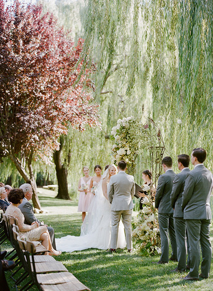 Romantic Outdoor Napa Wedding Ceremony Inspiration