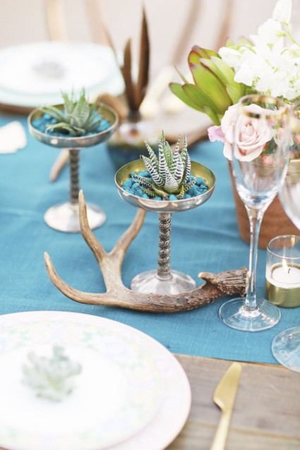 Modern Bohemian Southwestern Wedding Table Decor