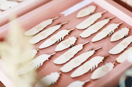 Modern Bohemian Wedding Escort Cards Inspiration