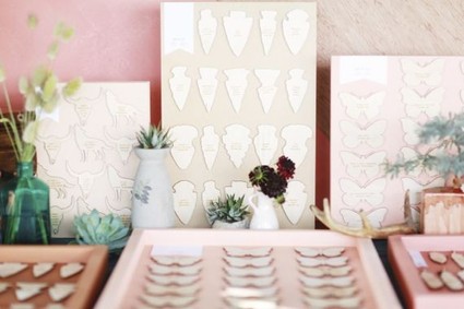 Modern Bohemian Wedding Escort Cards Inspiration