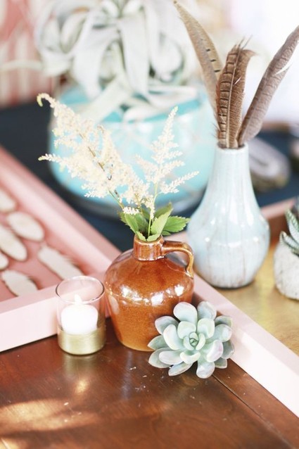 Modern Bohemian Southwestern Wedding Table Decor