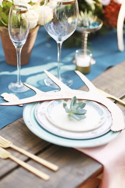 Modern Bohemian Southwestern Wedding Place Setting Inspiration