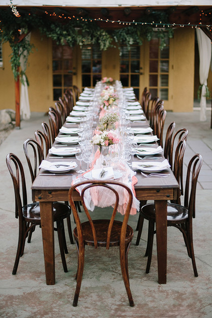 Intimate Desert Chic Palm Springs Wedding Tablescape