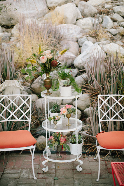 Intimate Desert Chic Palm Springs Wedding Decor