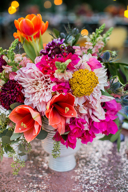 Parker Palm Springs Colorful Wedding Florals Inspiration