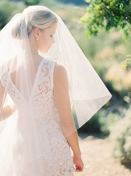 White Wedding Dress with Veil