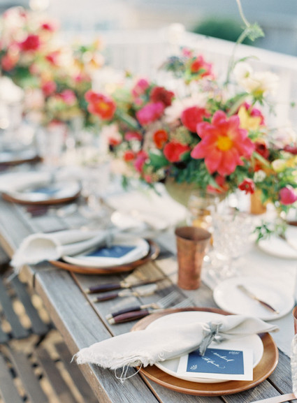 Colorful intimate dinner party