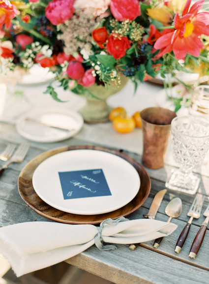 Colorful intimate dinner party