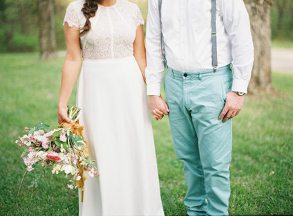 Tulip and rose bridal bouquet