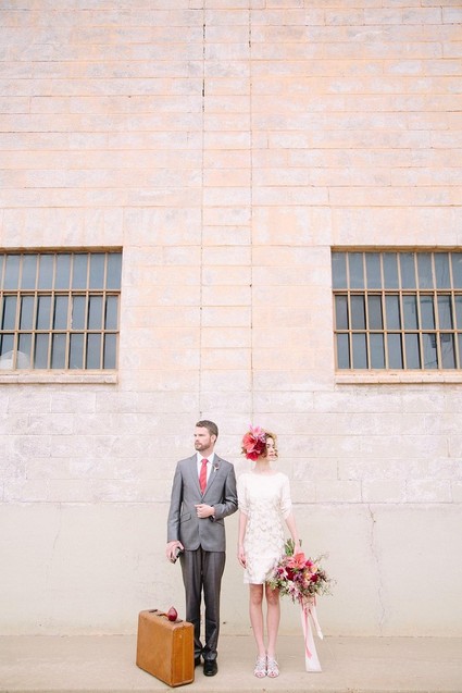 Industrial berry & marsala wedding inspiration Inspiration