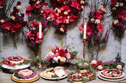 Industrial berry & marsala wedding inspiration Inspiration