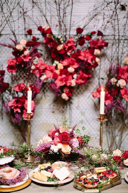 Industrial berry & marsala wedding inspiration Inspiration