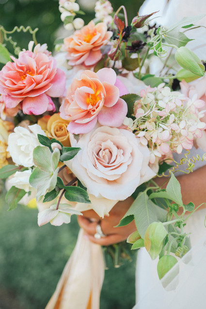 Pastel bridal bouquet