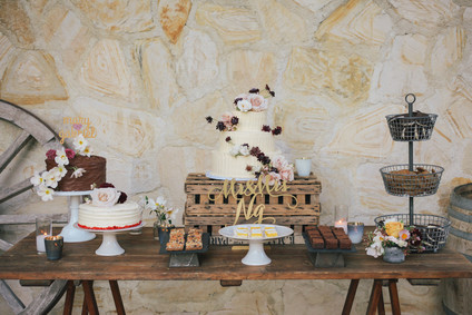 Rustic dessert table