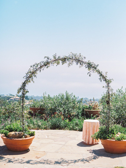 Greenery ceremony arch