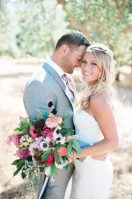 Outdoor wedding portrait