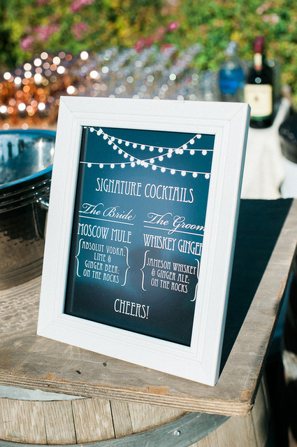 Chalkboard cocktail menu