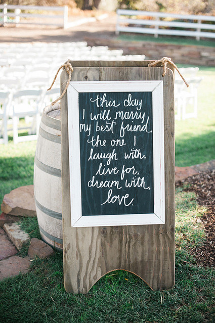 Rustic chalkboard quote