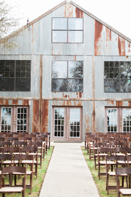 Rustic barn ceremony