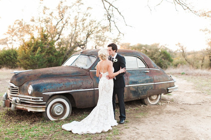 Rustic wedding portrait