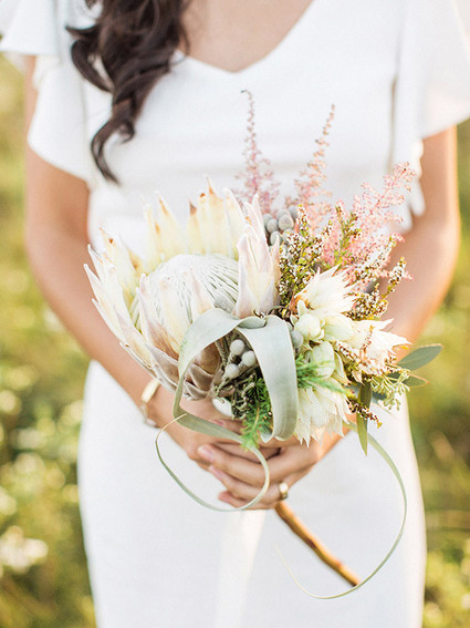 Pastel protea bouquet