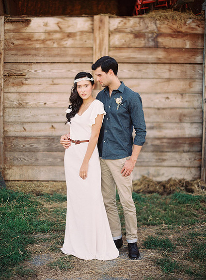 Bohemian ranch sunset portrait