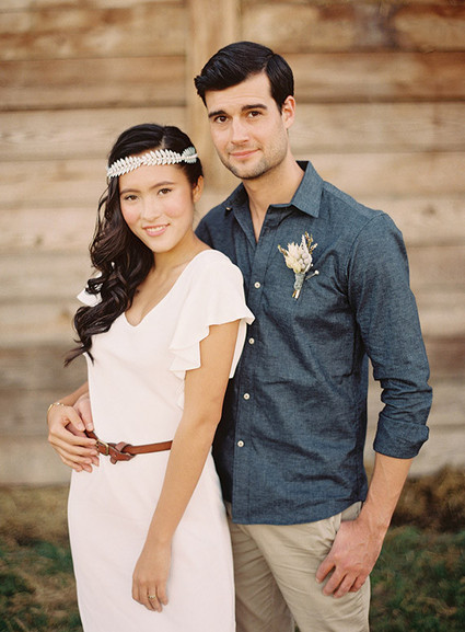 Bohemian ranch sunset portrait