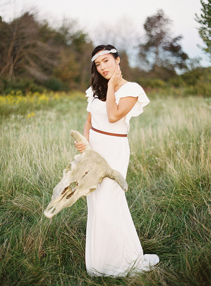 Bohemian ranch bride