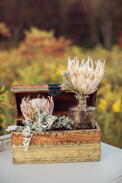 Pastel protea decor