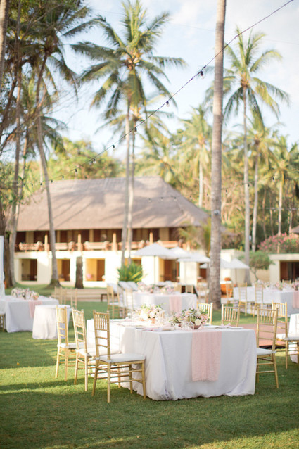 Bali beach reception