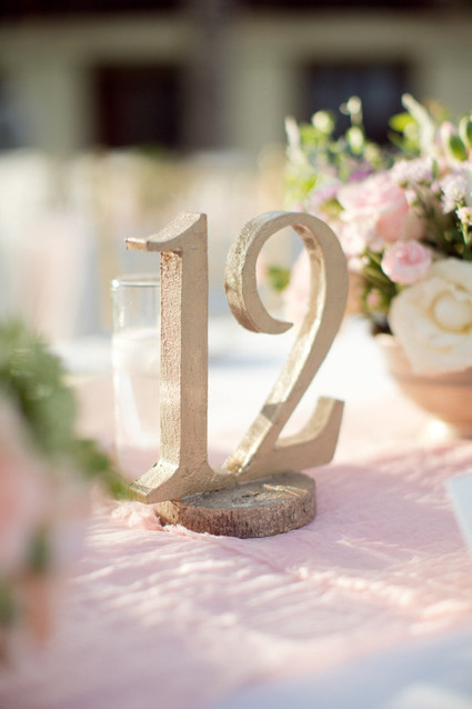 Gold table number Inspiration